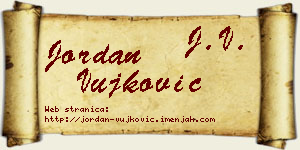 Jordan Vujković vizit kartica